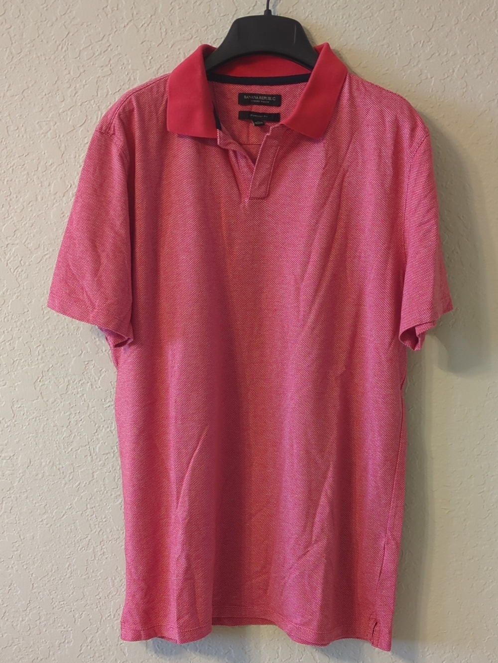 Banana Republic Men's Heathered Pink Polo